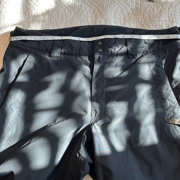 LL Bean Snow Pants Men’s Large Ski Snowboard Waterproof Black Ankle Zip Winter - Picture 8 of 9